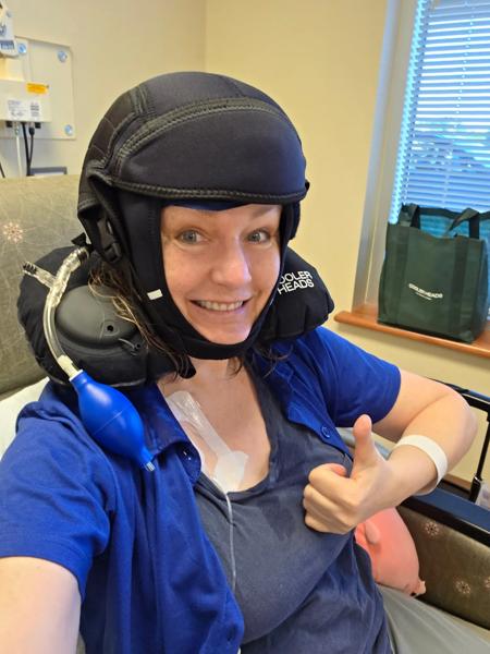 Owned patient feature story highlight oncology resources including cooling cap use