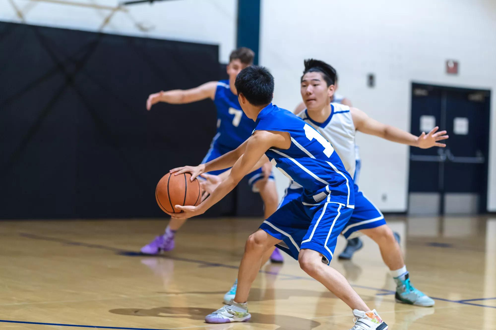 High school basketball game